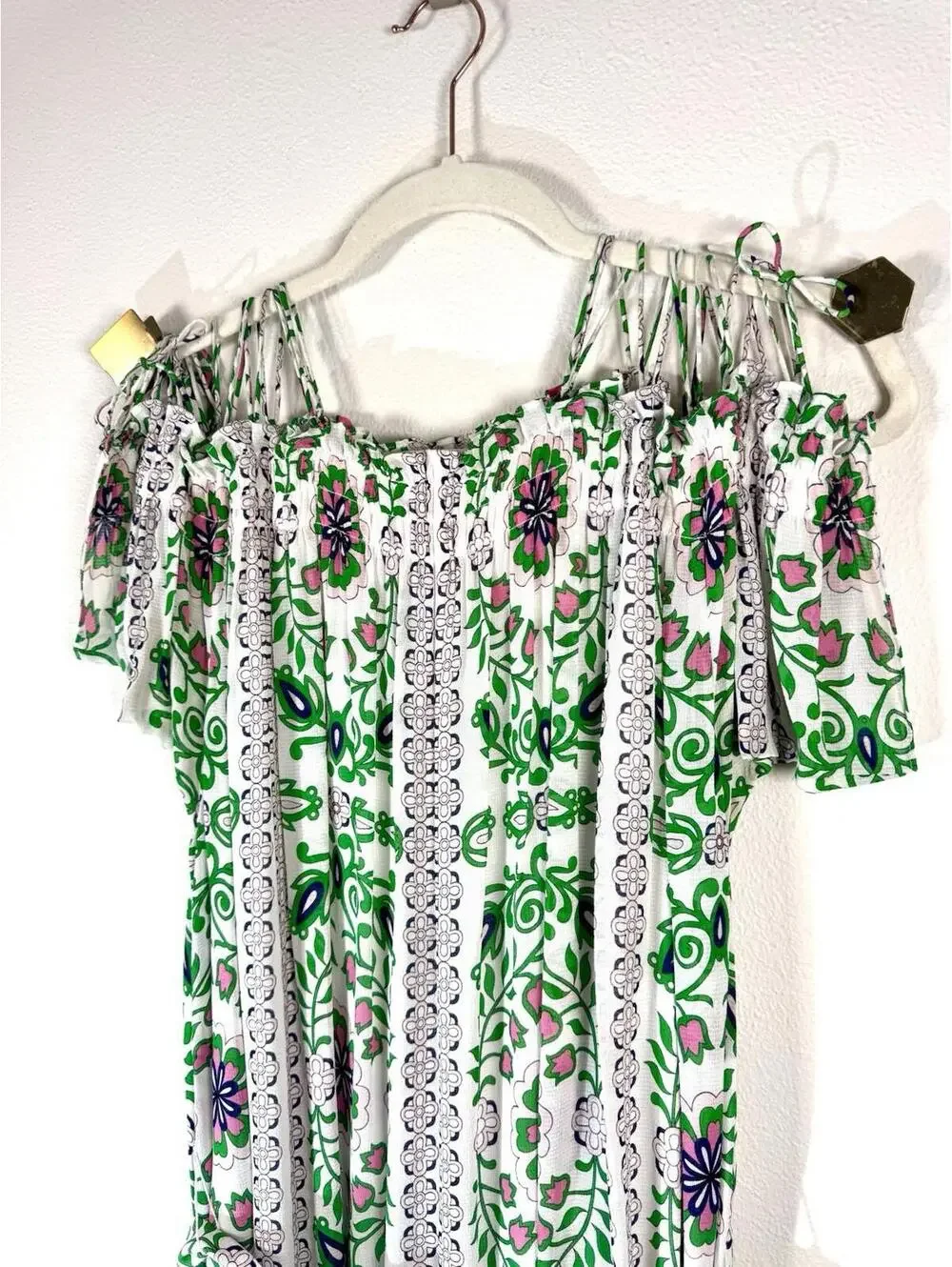 $650 EUC Tory Burch Maxi Dress Silk Runway Garden Party Asilomar Floral Size 8